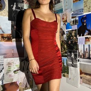 BCBGMAXAZRIA Red Cocktail Dress